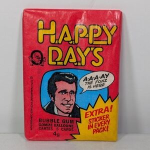 Vintage Happy Days Bubble Gum Cards Pack French O Pee Chee